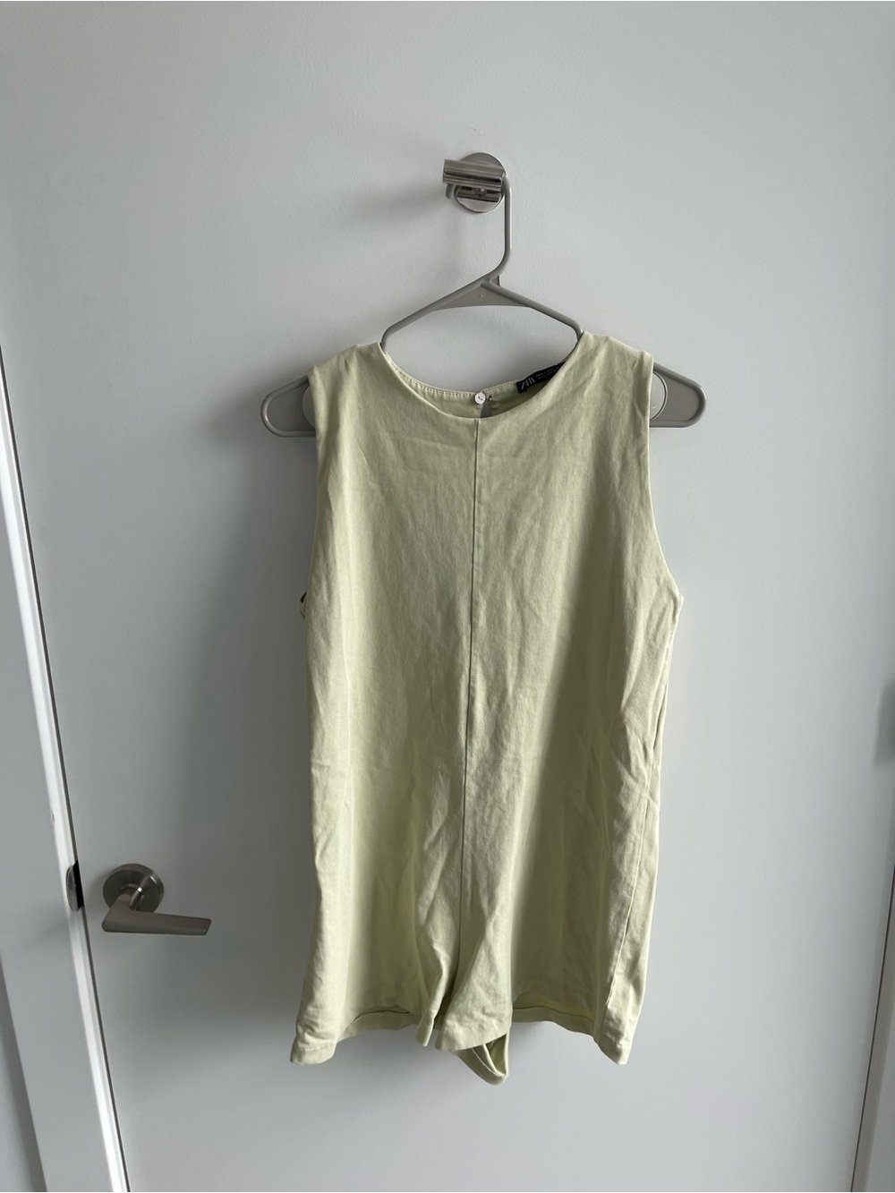 Zara Sleeveless Light Green Romper